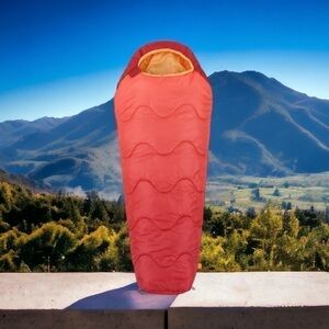 Firefly Mummy Sleeping Bag Youth Age 9-12 Red Orange NEW